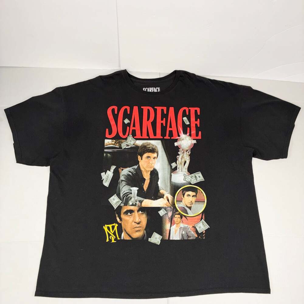 Scarface Tony Montana The World Is Yours Graphic Black Men T-Shirt 2XL